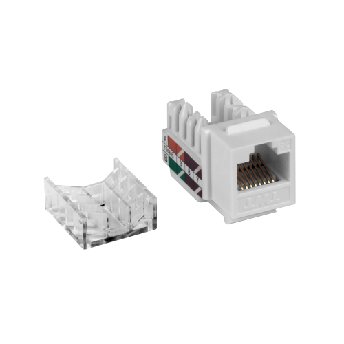 Модуль Keystone RJ45, Cat.5E, UTP, 90 градусов, белый